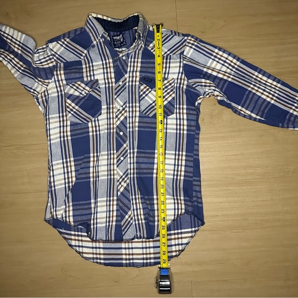 Vintage Mens WRANGLER Preshrunk Snap Up Flannel Western Dress Shirt Size 15.5-33 - Picture 8 of 10